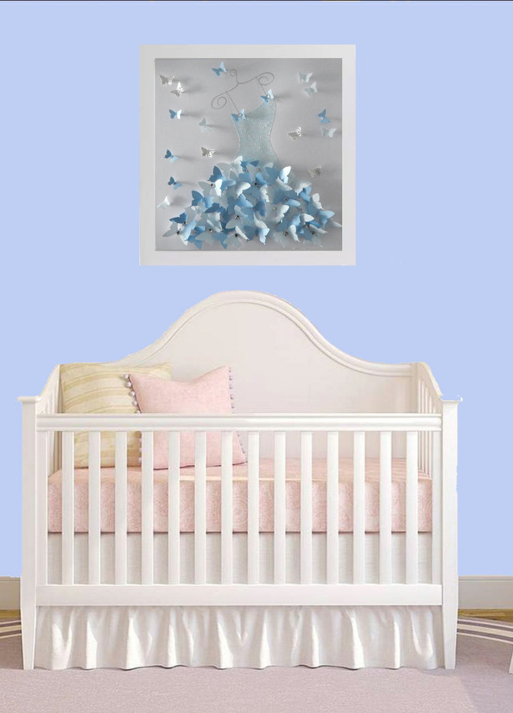 Cinderella 3d butterfly framed picture