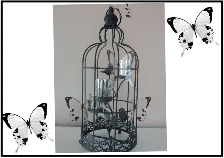 3D black and white butterflies stickers