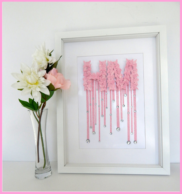 Pink CC Chanel dripping 3d butterfly picture