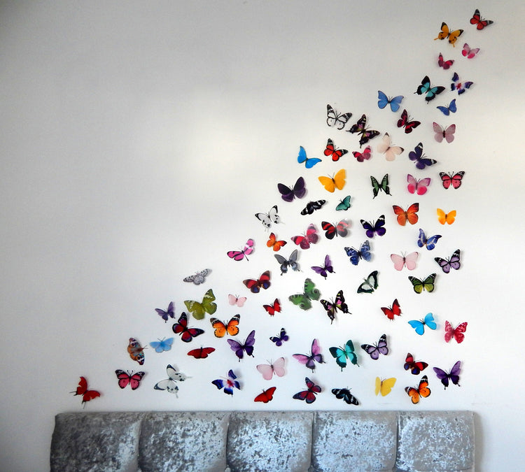 Set of 50 butterfly wall stickers. Similar to Escape to the Chateau