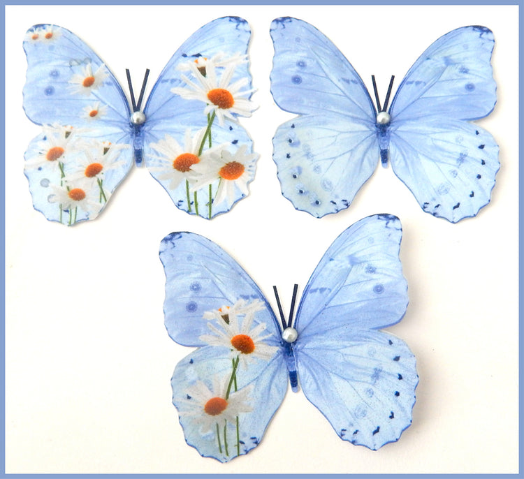 beautiful Daisy butterflies, weddings decor, for lounge,hall,conservatory,bedroom decor, wall decals,birthday gift, wedding decorations