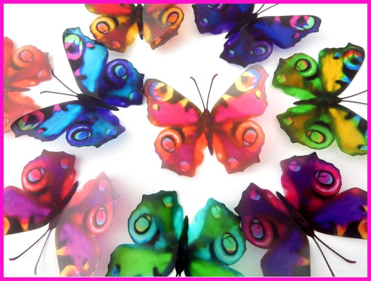 Hand drawn Designer Fantasy butterflies art