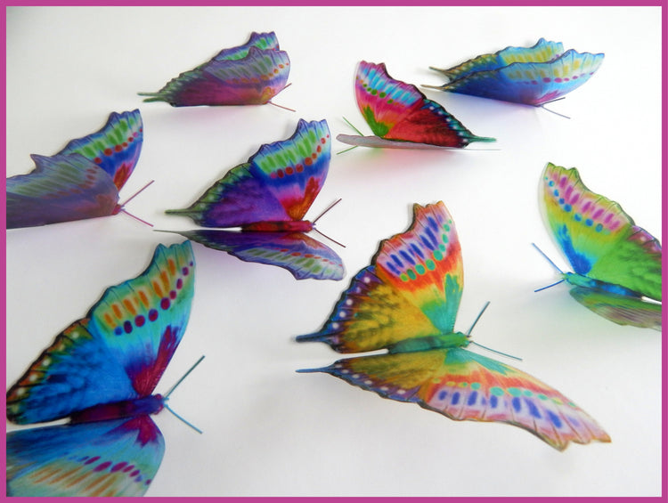 Fantasy butterflies, 3d Fantasy wall art stickers. Handcrafted and designed by Flutterframes, butterfly decor ,conservatory decorations