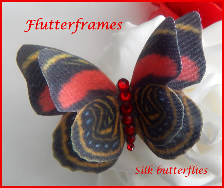Green, Orange or Purple Butterflies, hair accessory,handmade butterfly hair clip, butterflies, wedding