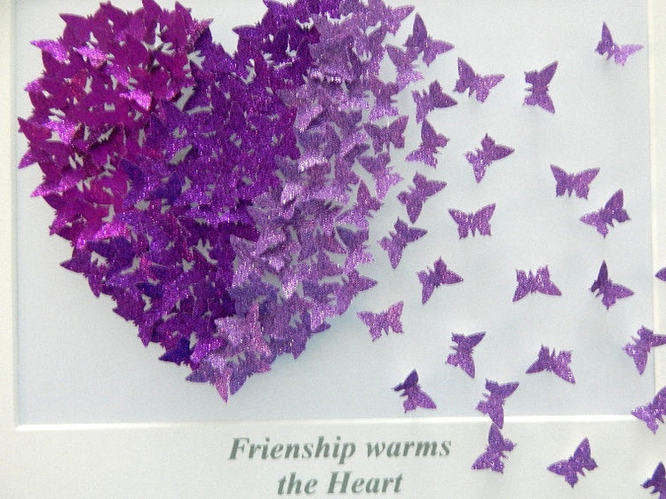 Anniversary purple glitter picture for her, in shades of lilac and Purple, hand crafted, wedding ideas