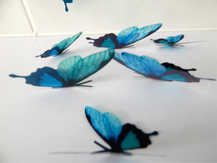 Teal butterfly sticker