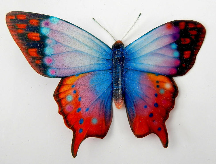7 3d Fantasy multi-coloured butterflies lounge, hall, conservatory, bathroom, bedroom,garden, bedroom,living room,kitchen,wall art stickers