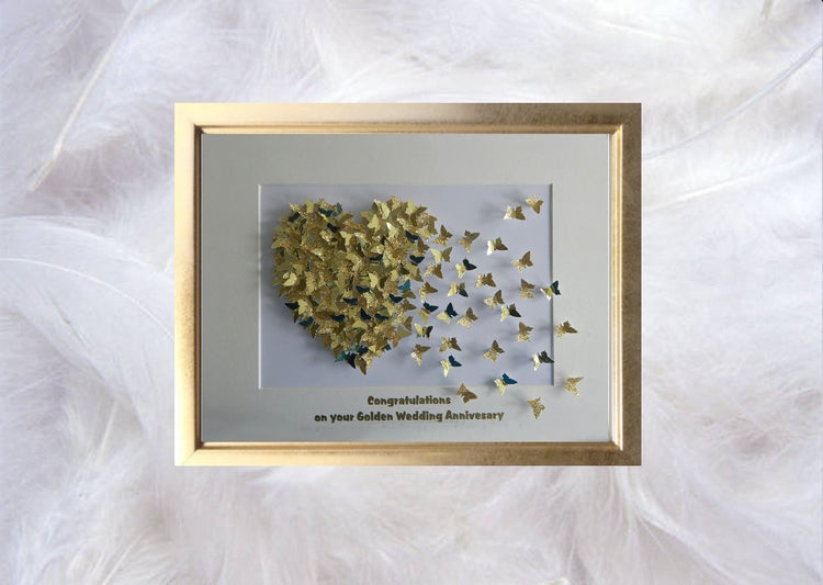 Golden Wedding Anniversary picture,personalised wedding picture,50 years wedding anniversary,gold anniversary ideas,golden anniversary idea