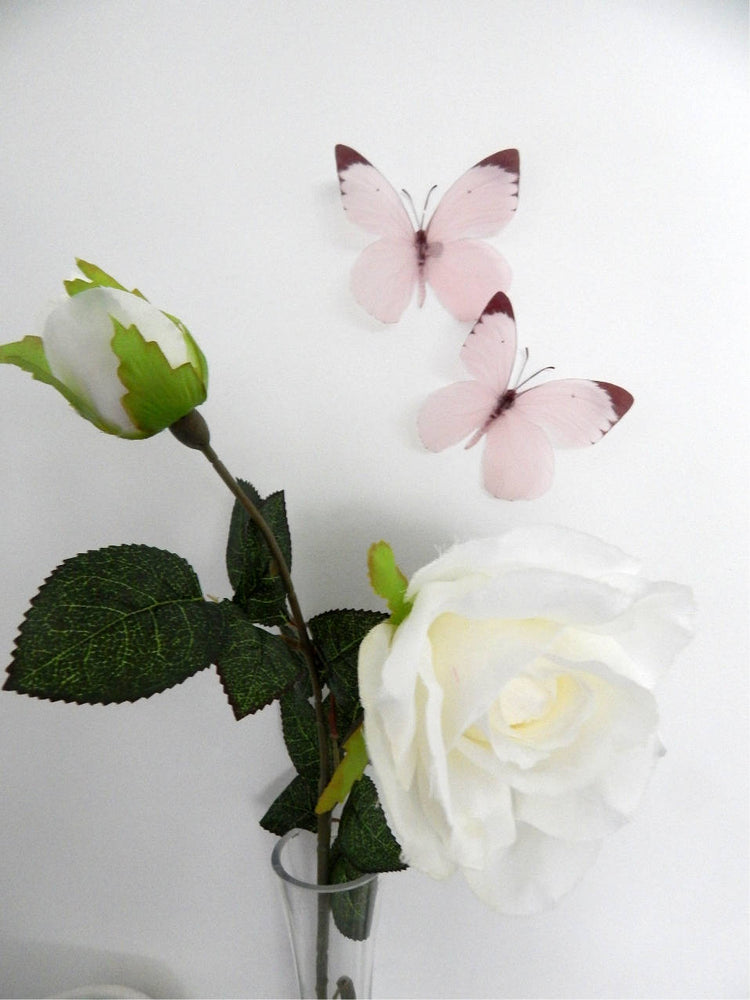 pink natural butterfly sticker