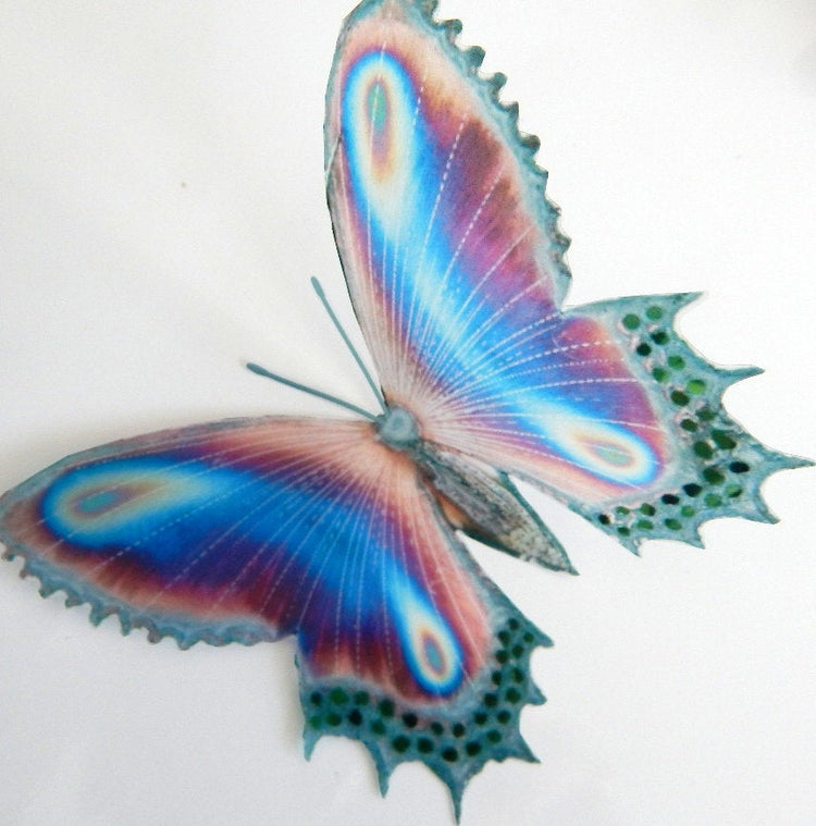 10 Natural butterflies 3d butterfly stickers handmade, butterfly decor for the wall,sun catchers,home,bedroom, lounge,window decorations