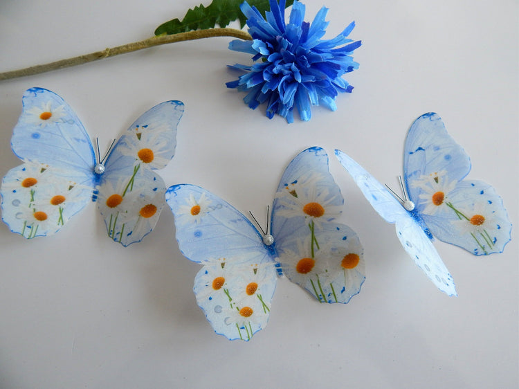 Blue Daisy wall sticker decor