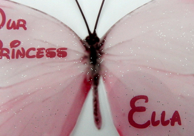 Personalised name pink Butterflies,Christening gift,nursery decor,children's room wall art stickers,personalised baby name decorations,girl