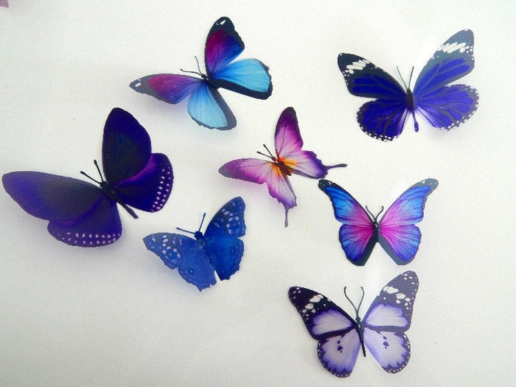 Bespoke purple butterflies from the purple collection,natural,reproduction wall sticker butterflies,caravan indoor decor