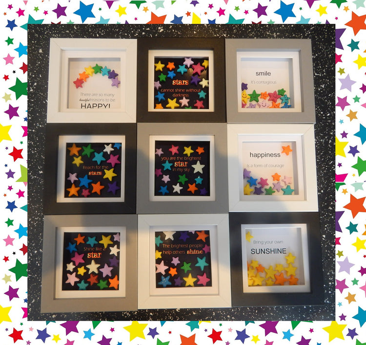 Lucky stars Motivational quotes box frame pictures