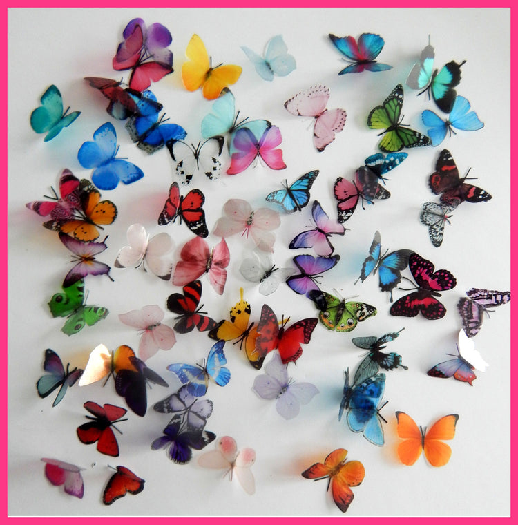 Mini butterflies. Miniature Butterflies. Butterfly 3d stickers