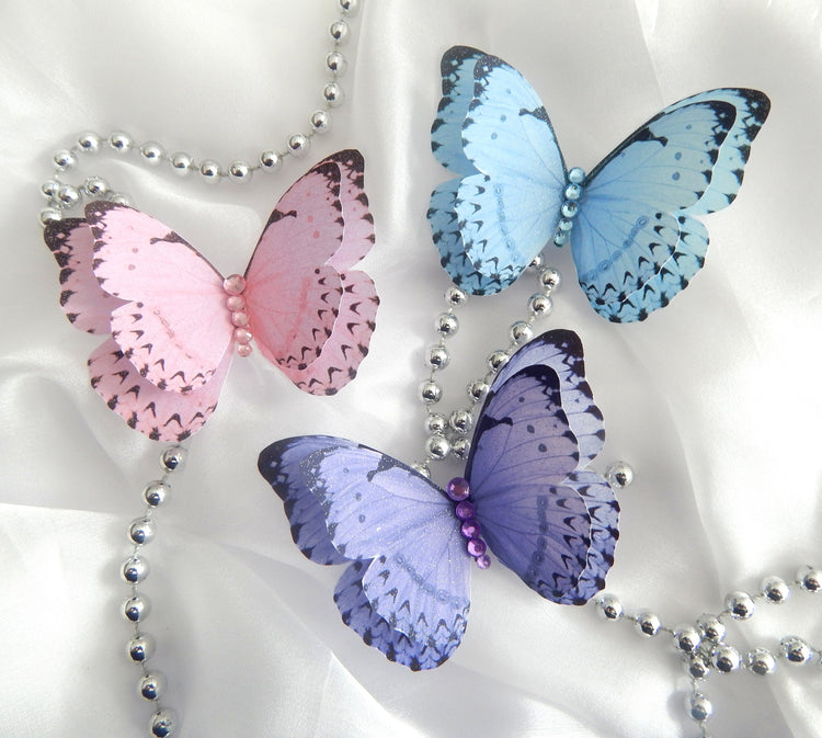 Beautiful pastel Butterflies decor, double layered stunning, stickers butterflies