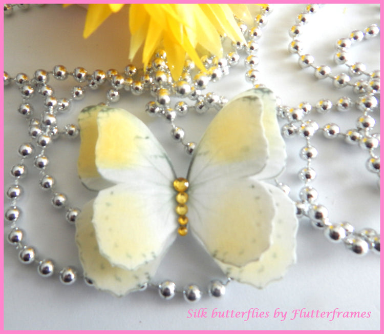 wedding silk butterfly hair clip