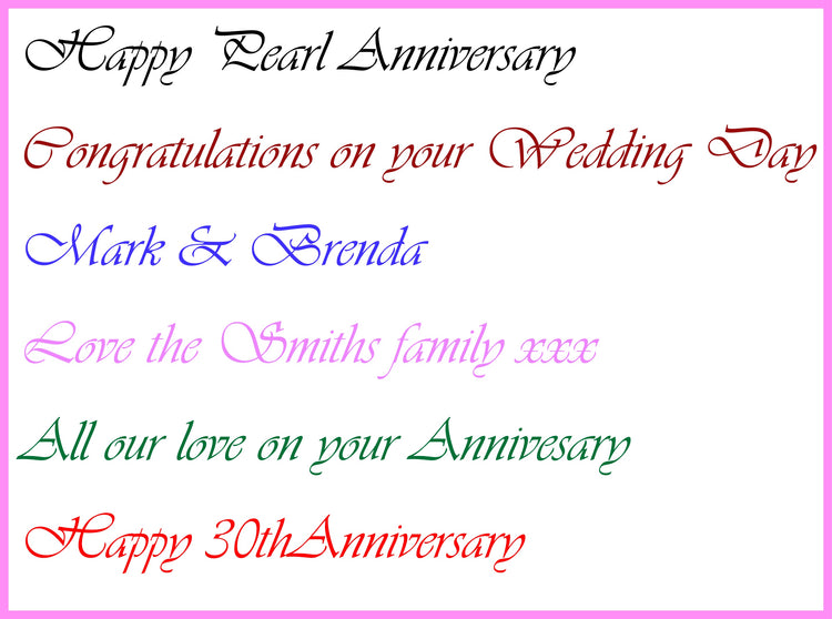 Pearl Anniversary,30th Wedding Anniversary wedding butterfly heart personalised ,Paper anniversary,1st anniversary,personalised gift