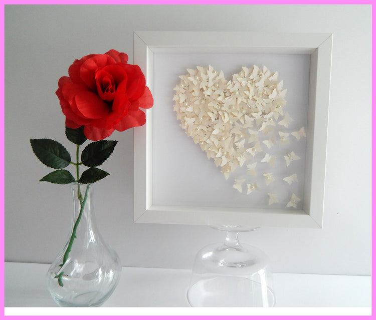 Pearl Anniversary,30th Wedding Anniversary wedding butterfly heart personalised ,Paper anniversary,1st anniversary,personalised gift