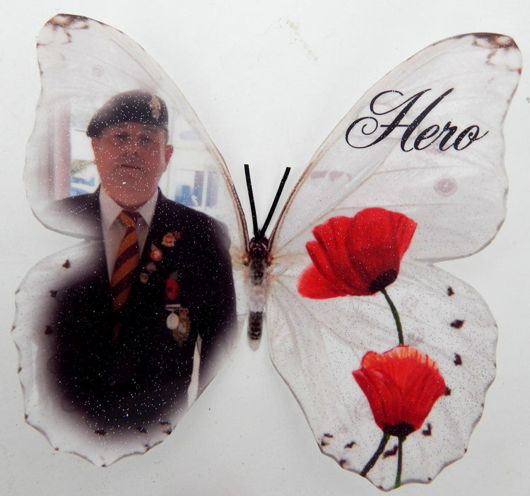 Jeff Davis hero photo butterfly sticker