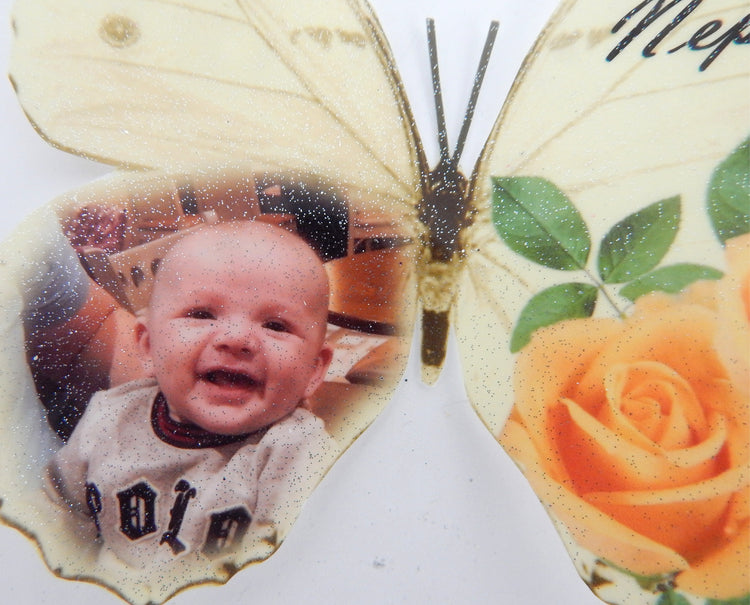 Custom photo, Personalised Butterfly 3d stickers, Wedding special birthday photo unique gift, handcrafted personalised gift, name