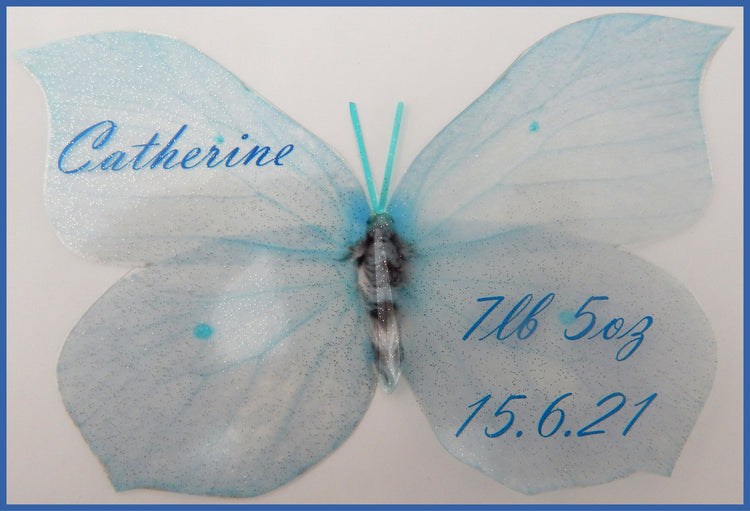 Personalised Butterflies in pink,lilac, blue pastel shades 3d stickers, nursery, kid's room,bedroom,wall art butterflies, baby