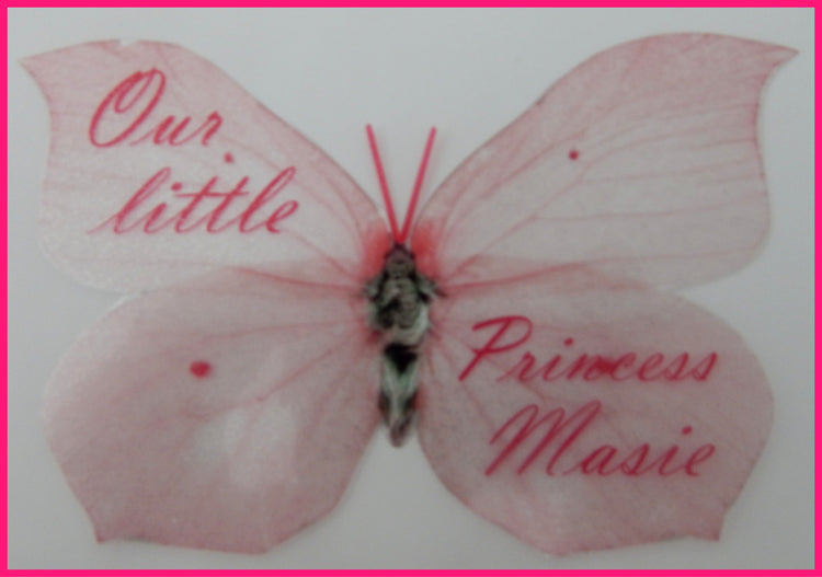 Personalised Butterfly 3d sticker, Christening gift, new baby, birthday,girls's bedroom decor, nursery wall art,personalised gift, name