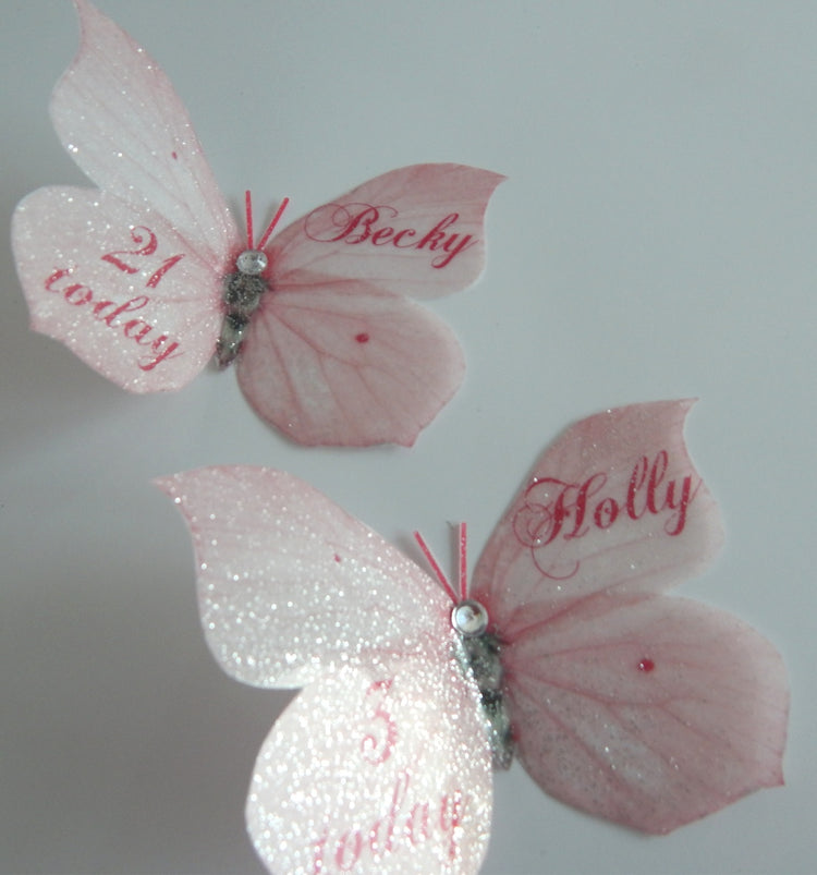 Personalised Butterfly 3d sticker, Christening gift, new baby, birthday,girls's bedroom decor, nursery wall art,personalised gift, name