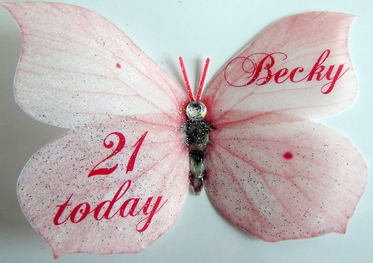 Personalised Butterfly 3d sticker, Christening gift, new baby, birthday,girls's bedroom decor, nursery wall art,personalised gift, name