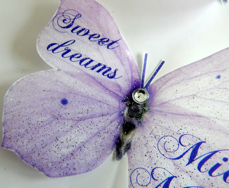 Personalised Butterfly 3d sticker, Christening gift, new baby, birthday,girls's bedroom decor, nursery wall art,personalised gift, name