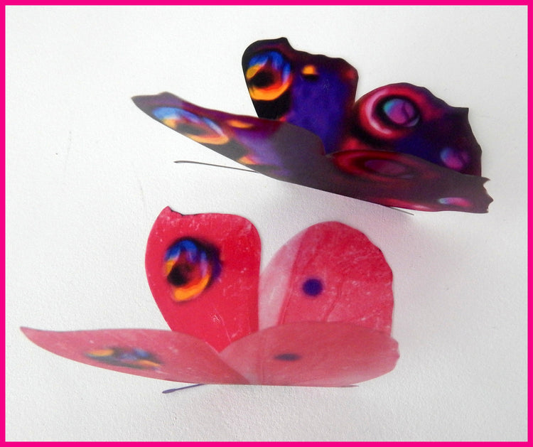 Designer Purple and pink butterflies decor
