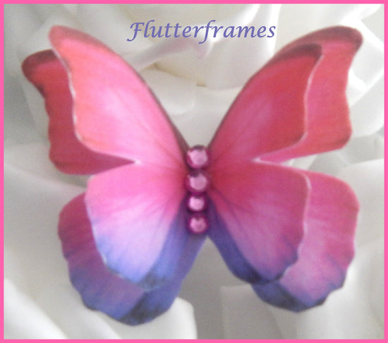 silk butterfly pink and purple