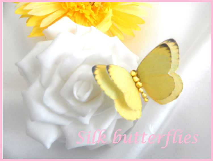 beautiful bridal butterfly in yellow