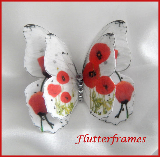 Poppy remembrance day butterflies