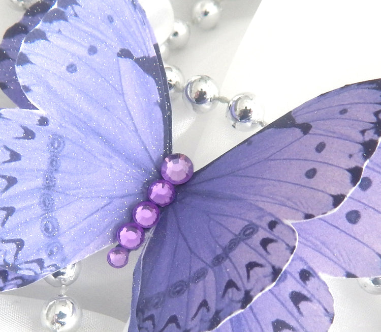 Beautiful Lilac Butterflies decor, double layered stunning, stickers butterflies