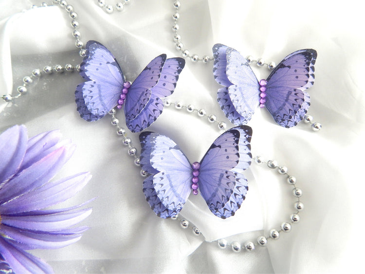 Bridal pretty lilac butterfly wall stickers