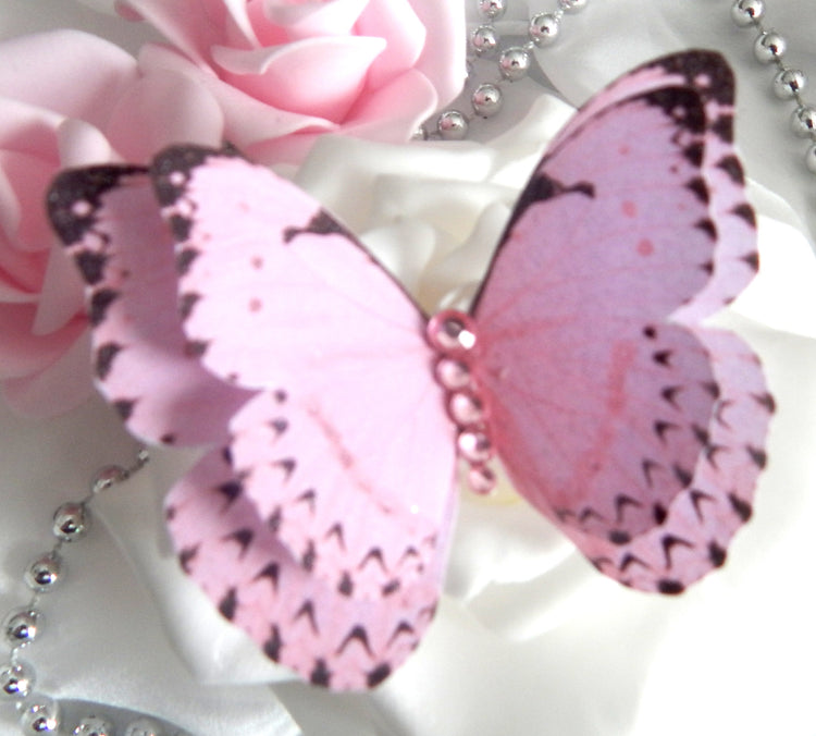 Beautiful pink Butterflies decor, double layered stunning, stickers butterflies