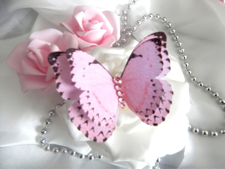 Beautiful pink Butterflies decor, double layered stunning, stickers butterflies