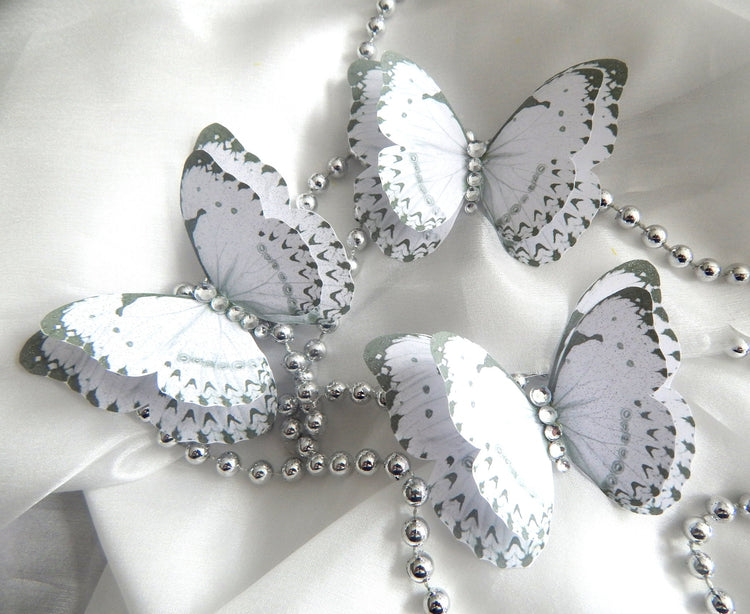 Beautiful White Butterflies decor, double layered stunning, stickers butterflies 10cm
