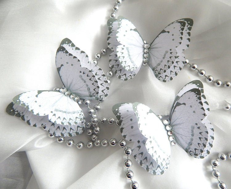 Beautiful White Butterflies decor, double layered stunning, stickers butterflies