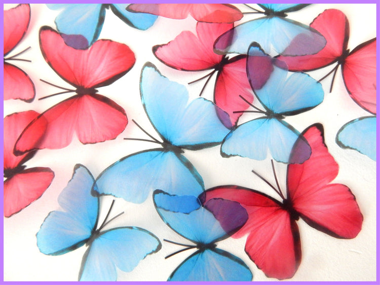 Purple, pink and blue butterflies,embellishments, wall decor wall art stickers, pretty butterflies for home