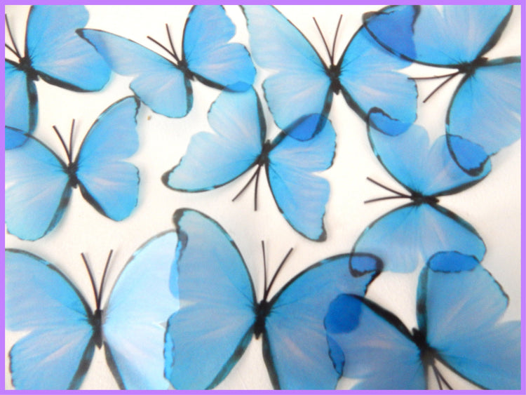 Purple, pink and blue butterflies,embellishments, wall decor wall art stickers, pretty butterflies for home