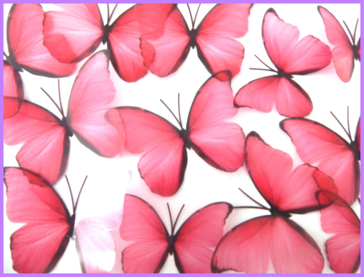 Purple, pink and blue butterflies,embellishments, wall decor wall art stickers, pretty butterflies for home