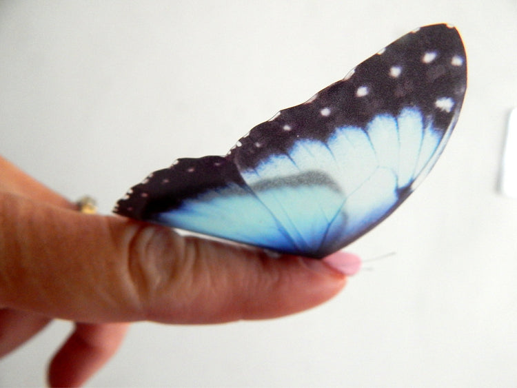 faux butterflies butterfly toppers blue and purple