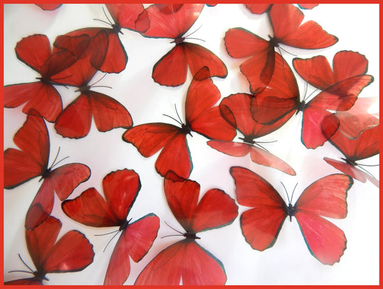 red butterflies for home