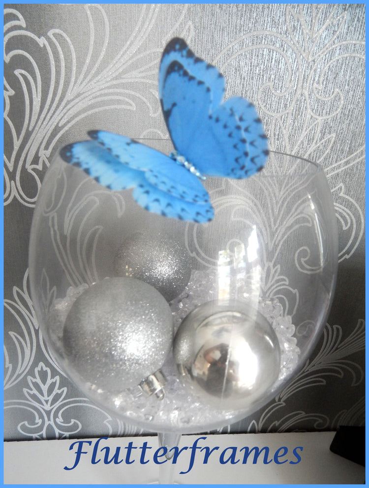Fabric blue Butterflies,hair accessory, and made butterfly hair clip, butterflies