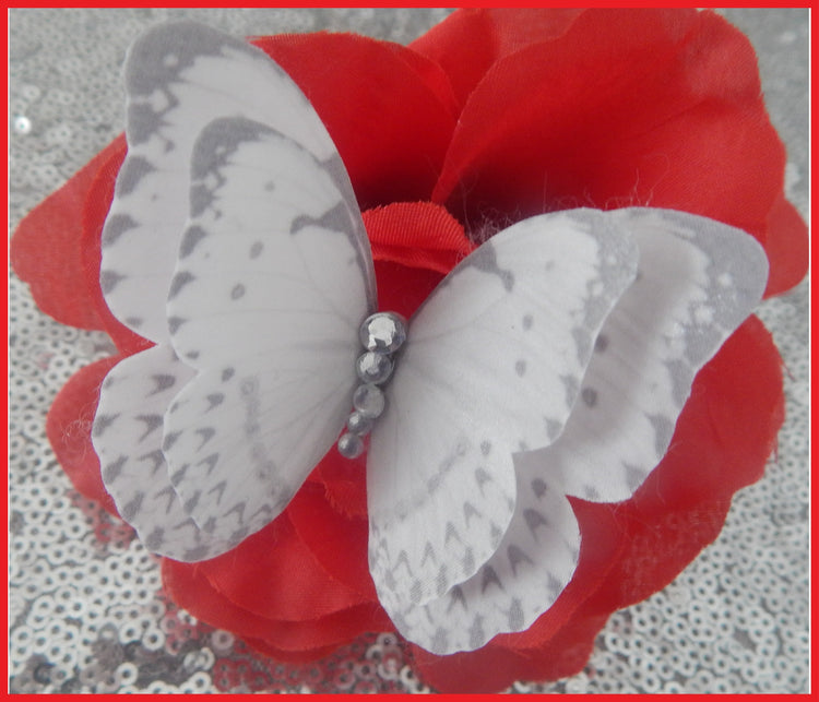 Beautiful White Butterflies decor, double layered stunning, stickers butterflies