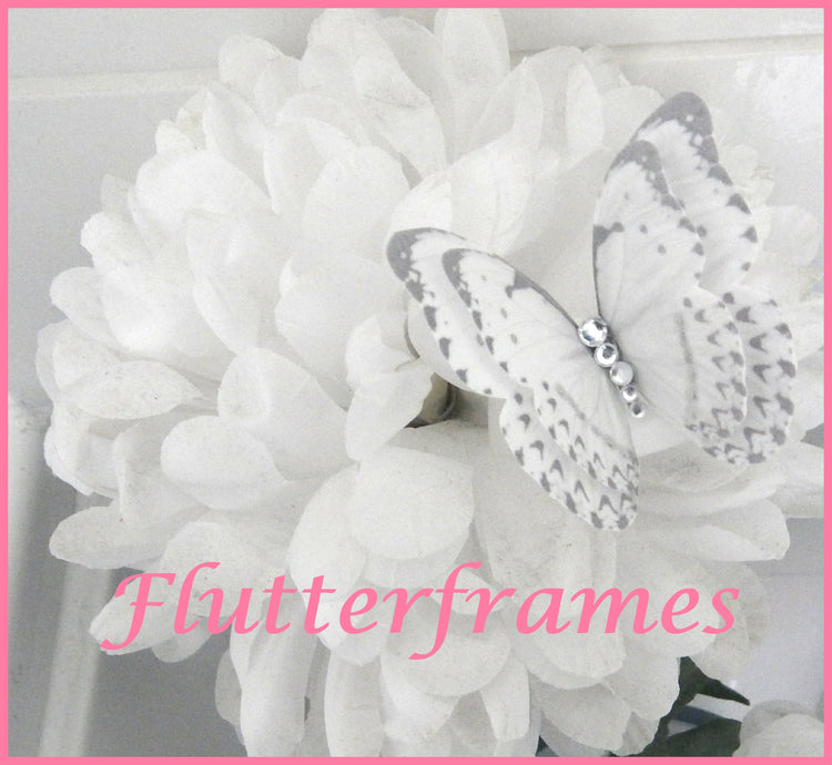 Beautiful White Butterflies decor, double layered stunning, stickers butterflies