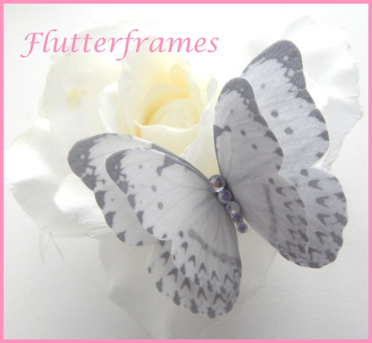 Beautiful White Butterflies decor, double layered stunning, stickers butterflies 10cm
