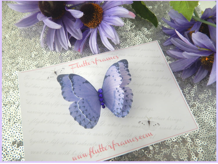 silk butterfly hair accessory